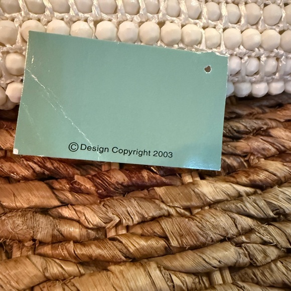 Santi White Beaded Clutch